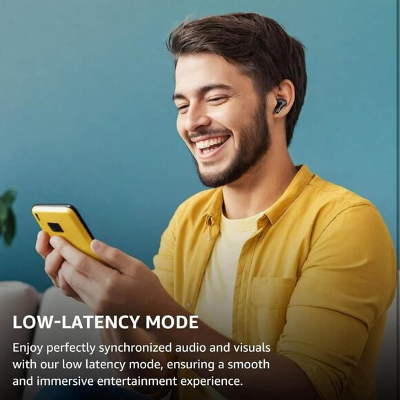 NEW Hybrid Active Noise Cancelling Wireless Bluetooth Earbuds with 6 Mics,LED - Picture 9 of 9